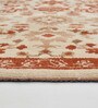 Orange Vintage Polyester 5 x 7 Feet Machine Made Carpet