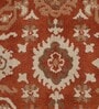 Orange Vintage Polyester 5 x 7 Feet Machine Made Carpet