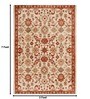 Orange Vintage Polyester 5 x 7 Feet Machine Made Carpet