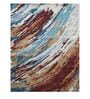 Multicolor Abstract Viscose 4 ft x 6 ft Hand Tufted Carpet