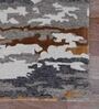 Grey Abstract Viscose 5 ft x 8 ft Hand Tufted Carpet