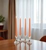 Orange Wax Taper Candles Set Of 4