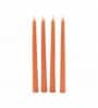 Orange Wax Taper Candles Set Of 4