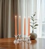 Orange Wax Taper Candles Set Of 4