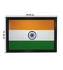 Orange Wood "Indian Flag" Textured Paper Scratch & Dust Proof Framed Art Print