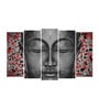 Grey Wood Multiple Frames Buddha Beautiful Art Panels