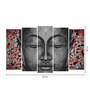 Grey Wood Multiple Frames Buddha Beautiful Art Panels