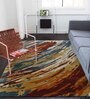 Multicolor Abstract Viscose 4 ft x 6 ft Hand Tufted Carpet