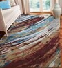 Multicolor Abstract Viscose 5 ft x 7 ft Hand Tufted Carpet