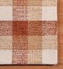 Orange Geometric Wool 8 ft x 10 ft Hand Tufted Carpet