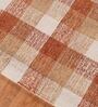 Orange Geometric Wool 8 ft x 10 ft Hand Tufted Carpet