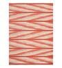 Orange Abstract Wool 5 ft x 7 ft Hand Woven Carpet