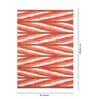 Orange Abstract Wool 5 ft x 7 ft Hand Woven Carpet