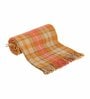 Orange Wool Plain Solid Pattern 68 x 52 Inch Throw