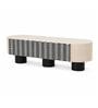 Orb Contemporary TV Console And Media Storage Unit In Mother Of Pearl Finish