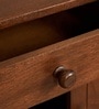 Orbin Solid Wood Bedside Table In Brown Finish