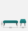 Orbit Fabric Bench in Sea Green Colour