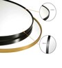 Orbit Minimal High Definition Black Round Mirror