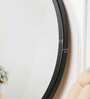 Orbit Minimal High Definition Black Round Mirror