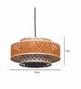 Marcus Orbit Orange & Natural Bamboo Hanging Light