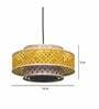Lisa Orbit Yellow & Natural Bamboo Hanging Light