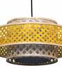 Lisa Orbit Yellow & Natural Bamboo Hanging Light