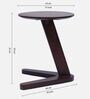 Orbit Teak Wood End Table In Brown Colour