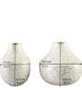 Orca White Iron (Pack of 2) Vases