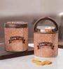 Orchid 750Ml Brown Plastic (Set of 2) Airtight Container