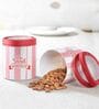 Orchid 750Ml Red Plastic (Set of 2) Airtight Container