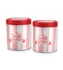 Orchid 750Ml Red Plastic (Set of 2) Airtight Container