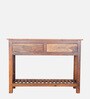 Orchid Solidwood Console Table In Honey Color