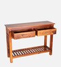 Orchid Solidwood Console Table In Honey Color