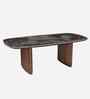 Oren Black Sintered Stone Coffee Table With Natural Marble Stone Finish