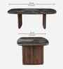 Oren Black Sintered Stone Coffee Table With Natural Marble Stone Finish