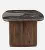 Oren Black Sintered Stone Coffee Table With Natural Marble Stone Finish