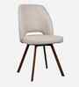 Oren Dining Chair With Walnut Finish In Beige Colour (Set Of 2)