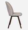 Oren Dining Chair With Walnut Finish In Beige Colour (Set Of 2)