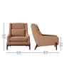 Oren Lounge Chair In Rust Orange Color