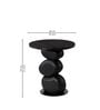Oren Mango Wood End Table In Black Finish