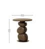Oren Mango Wood End Table In Brown Finish