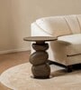 Oren Mango Wood End Table In Brown Finish
