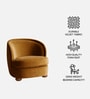 Orevella Classic Lounge Chair In Mustard Yellow Colour