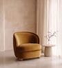 Orevella Classic Lounge Chair In Mustard Yellow Colour