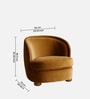 Orevella Classic Lounge Chair In Mustard Yellow Colour