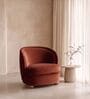 Orevella Classic Lounge Chair In Rust Red Colour
