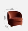 Orevella Classic Lounge Chair In Rust Red Colour