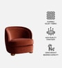 Orevella Classic Lounge Chair In Rust Red Colour