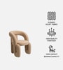 Orevyn Sculpt Lounge Chair In Beige Colour