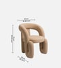 Orevyn Sculpt Lounge Chair In Beige Colour
